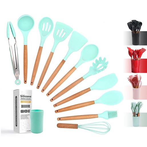 Picture of Color: Black - 11-piece silicone kitchenware