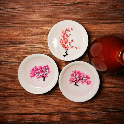 Picture of Color: A Set 3pcs - Magic Sakura Cup Japanese Cold Temperature Color Changing Tea Cup Flower Display Teacup