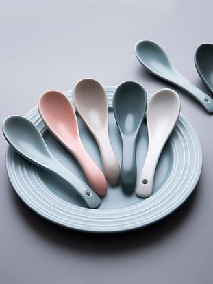 Picture of Color: Blue 1 - Japanese-style ceramic long-handle spoon