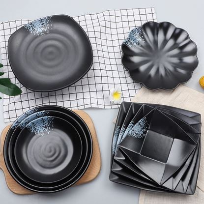 Picture of Color: LJP006 - Black side dish melamine tableware