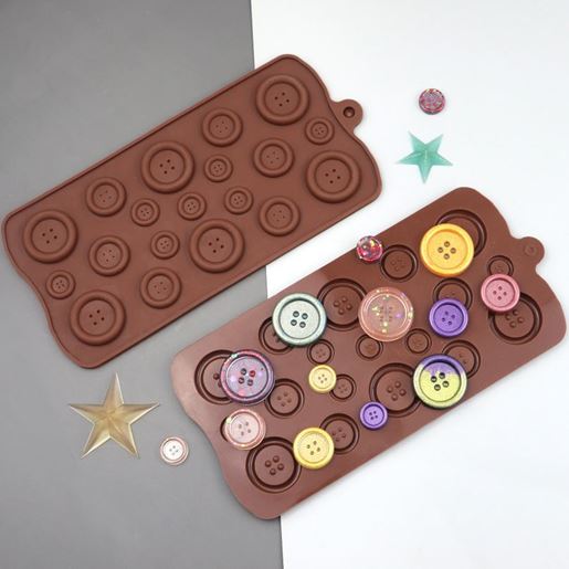 Picture of Button silicone chocolate mold