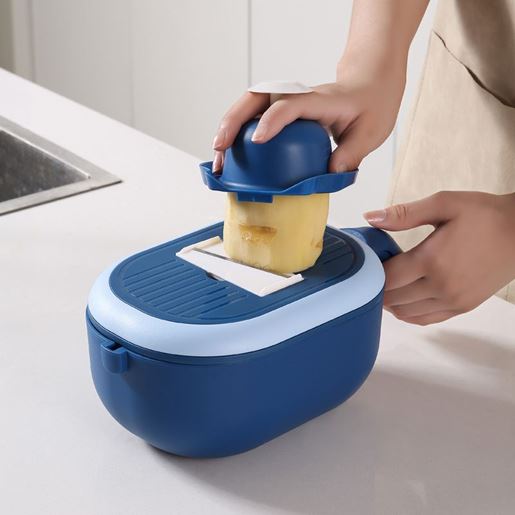 Picture of Color: Blue, Style: 3 blades - Multi-function vegetable cutter