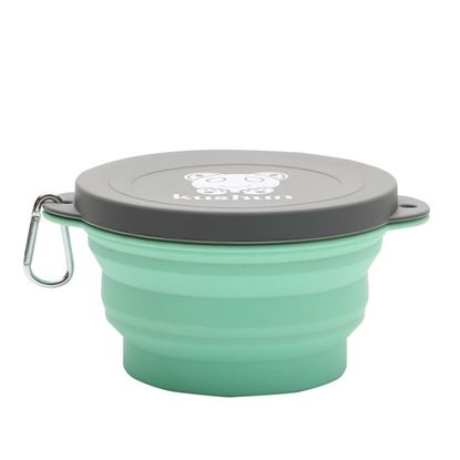 Picture of Color: Pink, Size: 1000ML - Portable silicone folding bowl