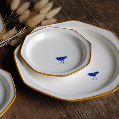 Picture of Style: Bear cup - Anise hand-painted hedgehog bird dinner plate