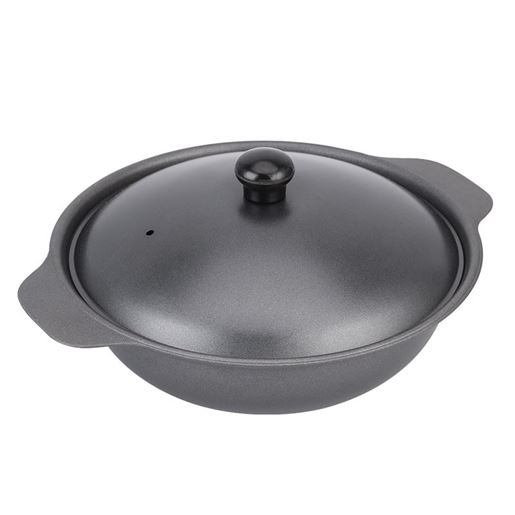 Picture of Color: Black, Size: 16cm - Stewed chicken and rice special pot rice, raw iron sand pot, Bafan, cast iron fire resistant pot, special iron sand pot