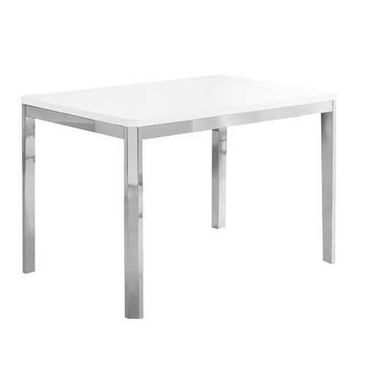 Picture of 31.5" x 47.5" x 30" White Particle Board Metal  Dining Table