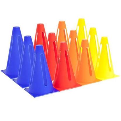 Picture of 12-pack Collapsible Sport Cones, 4 Colors