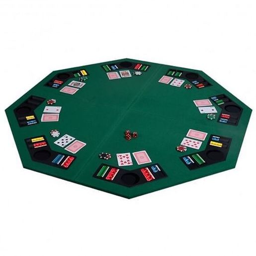 Picture of 48 Inch 8 Players Octagon Fourfold Poker Table Top