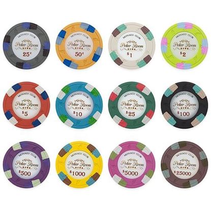 Picture of Monaco Club 13.5 Gram Poker Chips Sample Pack - 12 Chips