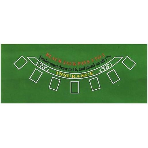 Picture of Green Blackjack Table Felt - Gaming Table Top for Blackjack