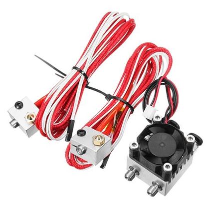 Picture of 1.75mm/3.0mm Fialment 0.4mm Nozzle Upgraded Dual Head Extruder Kit for 3D Printer