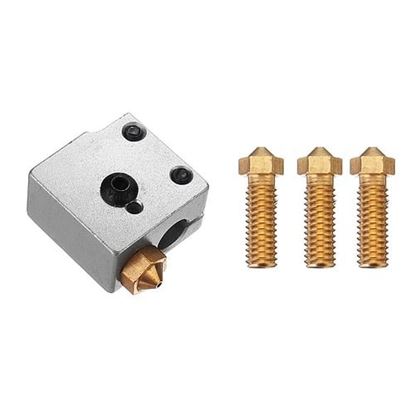 Picture of 3D Printer 0.6/0.8/1.0/1.2mm Volcano Nozzle + Heating Block Part Kit for 1.75mm Filament