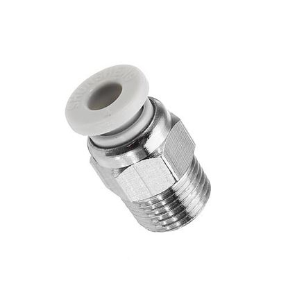 Picture of 3pcs Creality 3D?Â® Silver 1/8 Teeth Thread Nozzle Quick Direct Pneumatic Connector For 3D Printer