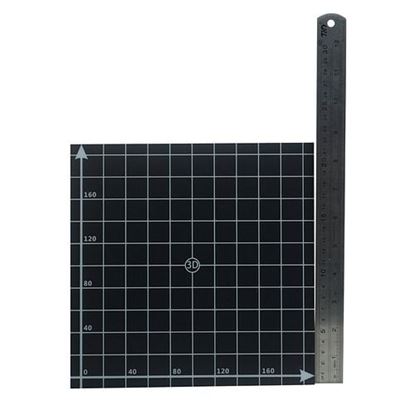 Picture of 220*220mm Black Square Scrub Surface Hot Bed Platform Sticker Sheet With 1:1 Coordinate For 3D Printer