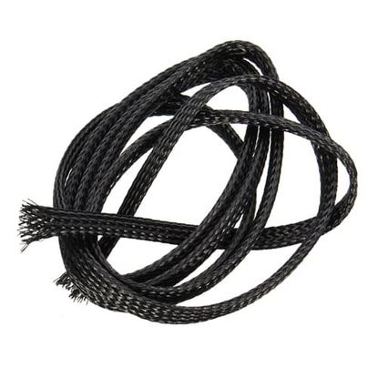 Picture of 3PCS 1M Retardant Nylon Braided Sleeving 8mm Black PET Cable For 3D Printer