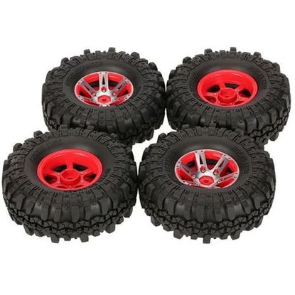 Picture of 4Pcs AUSTAR AX-4020B 1.9 Inch 110mm 1/10 Rc Car Tires With Alloy Hub For D90 SCX10 AXIAL TF2 RC Car