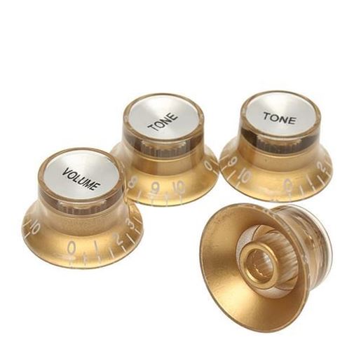 Picture of 2 Volume& 2 Tone Gold Guitar Knob for LP/SG Style Electric Guitar