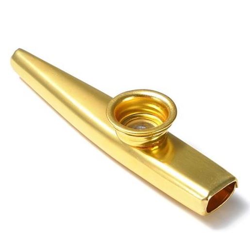 Picture of Metal Kazoo Golden Ukulele Guitar Accompaniment Mouth Flute Harmonica