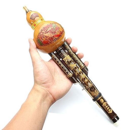 Picture of Natural Bamboo Gourd Cucurbit Flute C Tone Chinese Minority Instrument