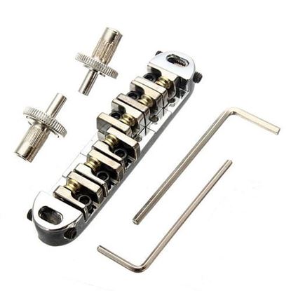 Picture of Guitar Bridge Chromeplate Roller Zinc Alloy Metal Sliver