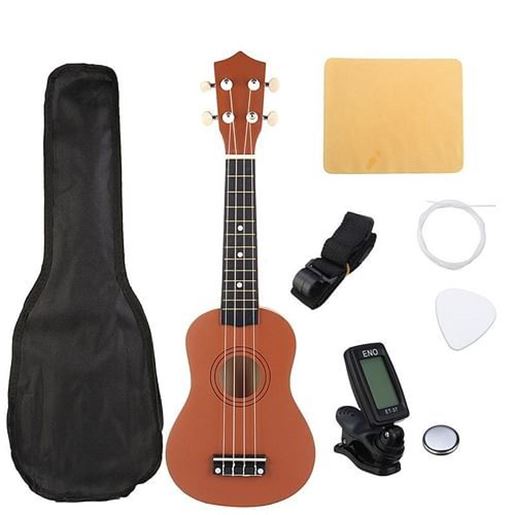 Picture of 21 Inch Brown Soprano Basswood Ukulele Uke Hawaii Guitar Musical Instrument