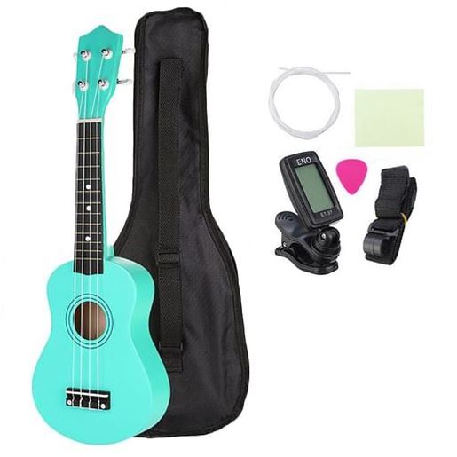 Picture of 21 Inch Basswood Soprano Ukulele with Gig Bag Tuner Green