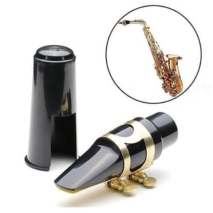 Picture of Alto Eb Saxphone Sax Mouthpiece Plastic with Metal Buckle Cap