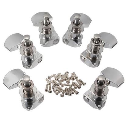 Picture of Chrome Guitar String Tuning Pegs Heads Acoustic 6 PCS Right Left