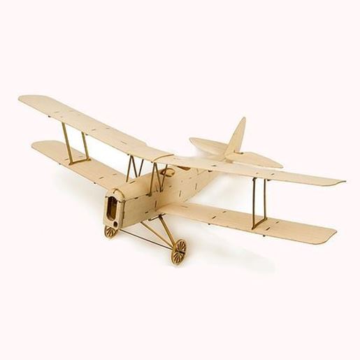 Picture of Tiger Moth K10 400mm Wingspan Micro RC Balsa Wood Laser Cut RC Airplane Building Kit