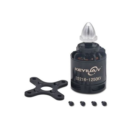 Picture of KEYIUAV D2216-1250KV Brushless Motor for RC Airplane Aircraft Fixed Wing CCW-Black/CW-Silver