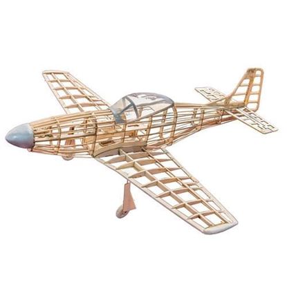 Picture of P51-D Mustang 400mm Wingspan Balsa Wood Laser Cut RC Warbird Airplane KIT