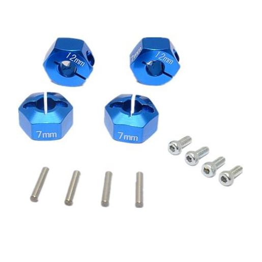 Picture of Alloy Hex Adapter 12mmx7mm 4Pcs AX010 For HPI-1/10 Venture Toyota FJ Cruiser Bulk Parts