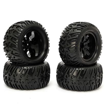 Picture of 4PCS Wheel Rim & Tires HSP 1:10 Monster Truck RC Car 12mm Hub 88005