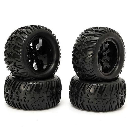 Picture of 4PCS Wheel Rim & Tires HSP 1:10 Monster Truck RC Car 12mm Hub 88005