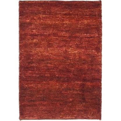 Foto de Hand-knotted Vegetable Dye Solo Rust Hemp Rug (8' x 10')