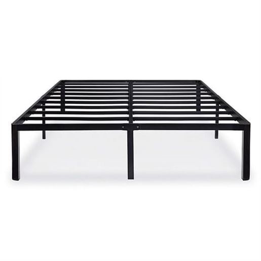 Picture of Twin size Modern Round Edge Black Metal Platform Bed Frame