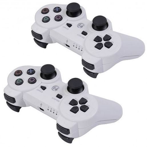 Picture of Lot 2 Wireless Controller for Sony PS3 Black White Play Station 3 New -White