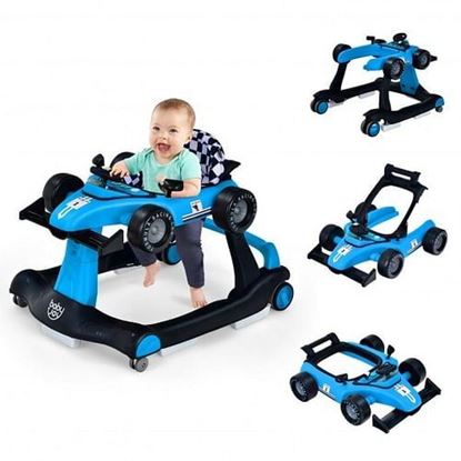 Picture of 4-in-1 Foldable Activity Push Walker with Adjustable Height-Blue - Color: Blue