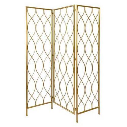 Picture of 3 Panel Gold Room Divider with Golden Age Charm