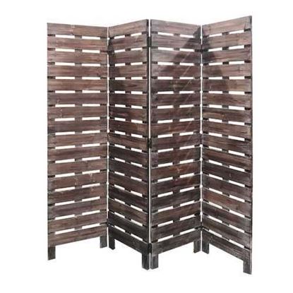 Picture of 4 Panel Silver Room Divider