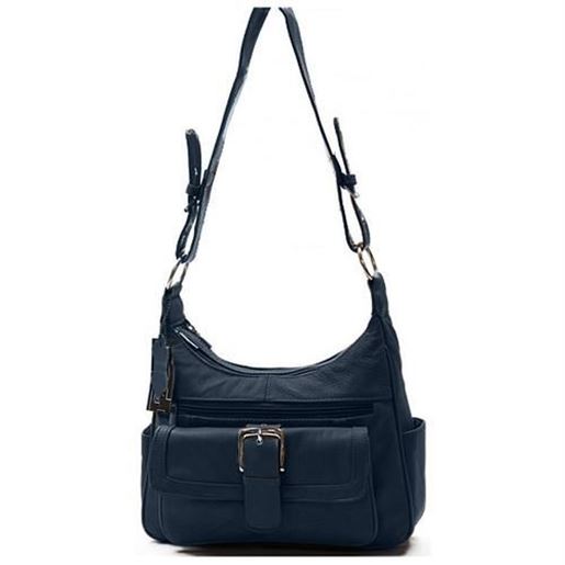 Picture of AFONiE Collection Timeless Navy Blue Genuine Leather Women Purse