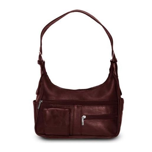 Picture of AFONiE- Timeless Shoulder Leather Handbag-Wine Color