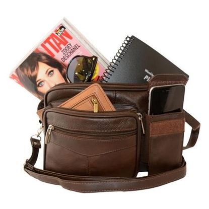 图片 Leather Traveler Shoulder Bag For Him or Her-Assorted Colors