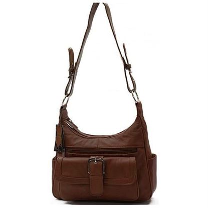 Picture of AFONiE Collection Timeless Genuine Leather Women Purse Brown Color