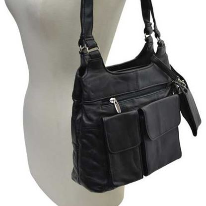 Picture of Large 2 Compartments Leather Shoulder Bag