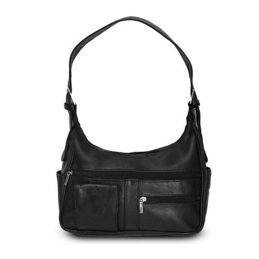 Picture of AFONiE- Timeless Shoulder Leather Handbag-Black Color