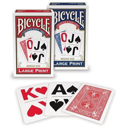 Picture of Bicycle Bridge, Large Print, 12 Decks Red/Blue