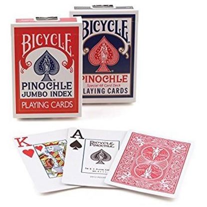 Picture of Bicycle Pinochle, Jumbo Index, 12 Decks Red/Blue