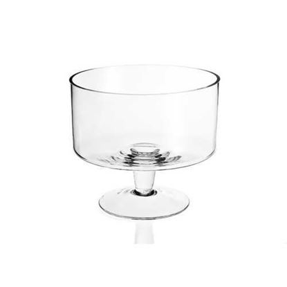 Picture of 9" Mouth Blown Trifle Glass Bowl