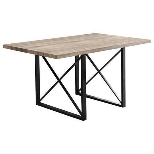 Picture of 36" x 60" x 30" Dark Taupe  Black  HollowCore  Particle Board  Metal  Dining Table